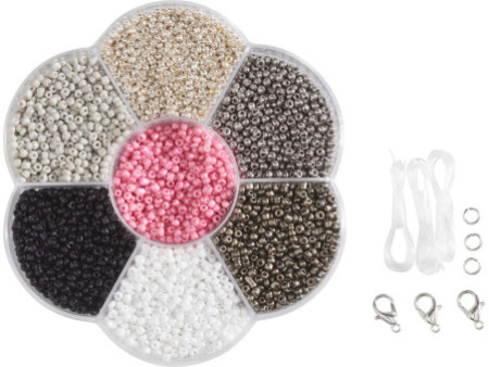 folia Set de perles de rocaille ARGENT