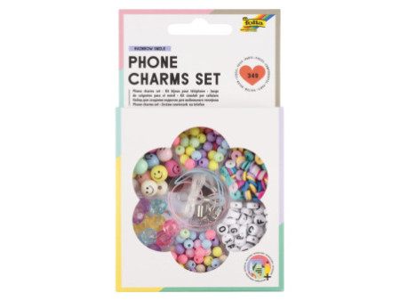 folia Kit de perles Phone Charms RAINBOW SMILE, 349 pièces