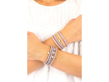 folia Kumihimo Set de bracelets PASTEL RAINBOW, 16 pièces