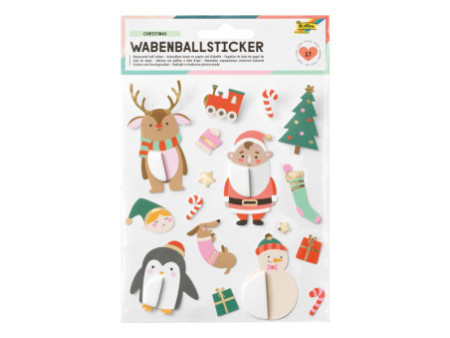 folia Sticker boule en papier de Noël CHRISTMAS