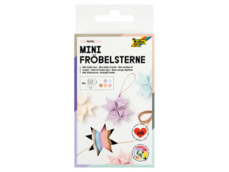folia Bandes de papier PASTEL pour mini étoiles de Froebel