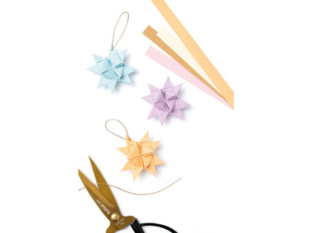 folia Bandes de papier PASTEL pour mini étoiles de Froebel