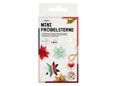 folia Bandes de papier WINTER pour mini étoiles de Froebel