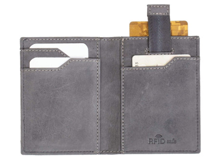 PRIDE&SOUL Porte-cartes avec porte-monnaie, RFID, gris