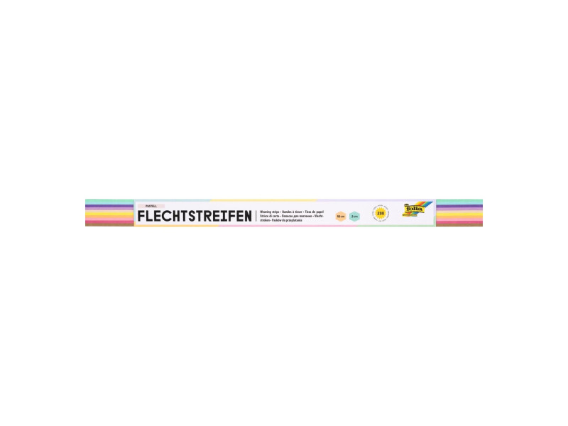 folia Bande à tresser 'pastel', (l)20 x (L)500 mm, assorti
