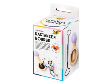 folia Kit de perçage de marrons, en bois, 103 pièces