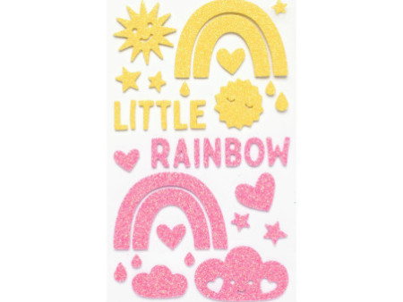 folia Sticker pailleté en caoutchouc mousse 'Rainbow'