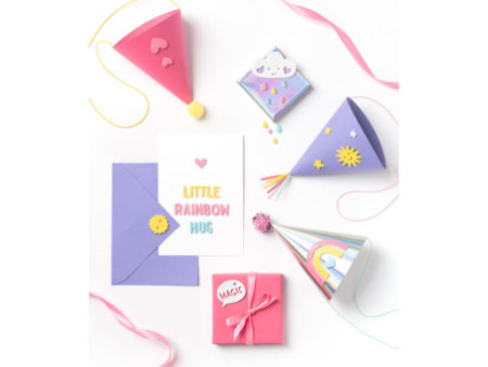 folia Sticker pailleté en caoutchouc mousse 'Rainbow'