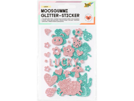 folia Sticker pailleté en caoutchouc mousse 'Lucky'