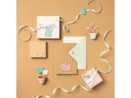 folia Sticker pailleté en caoutchouc mousse 'Lucky'