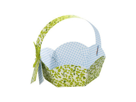 folia Panier pour cadeaux en carton imprimé, diamètre 115 mm