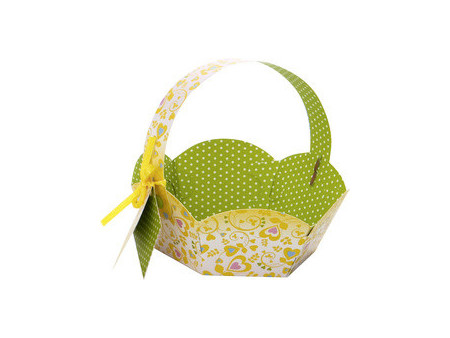 folia Panier pour cadeaux en carton imprimé, diamètre 115 mm