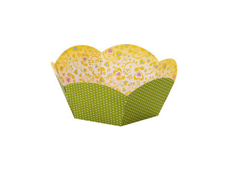 folia Panier pour cadeaux en carton imprimé, diamètre 145 mm