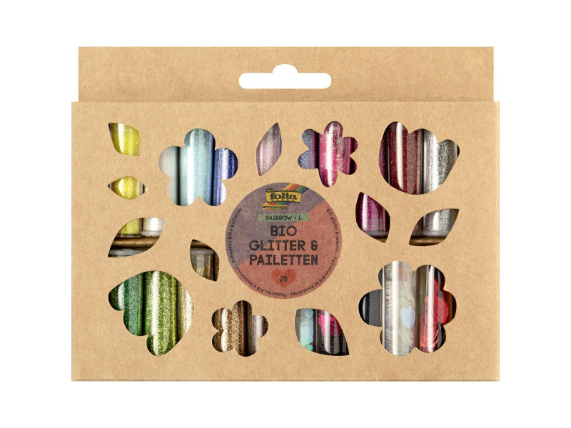 folia Set de paillettes BIO, Rainbow L