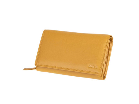 MIKA Portefeuille pour dames, en cuir, couleur : jaune