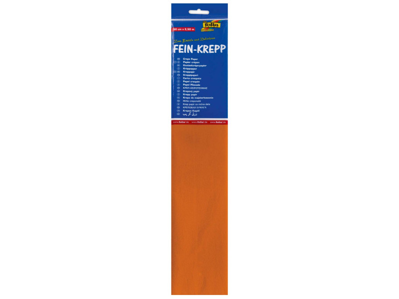 folia Papier crépon en couches, 500mmx2,5m, orange rougeâtre