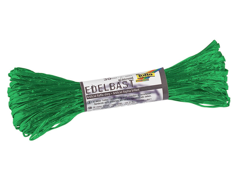 folia Raphia synthétique, bobine de 30 m, vert émeraude