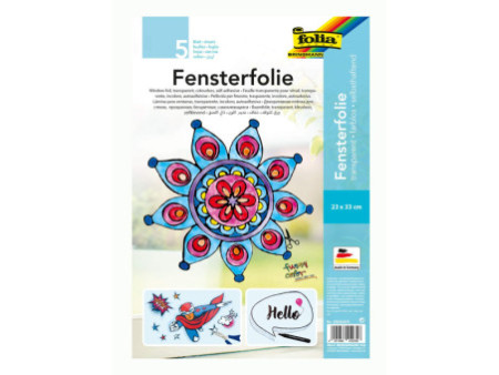 folia Film pour fenêtre, 230 x 330 mm, 5 feuilles, incolore