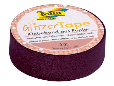 folia Ruban adhésif décoratif Glitzer-Tape, pink