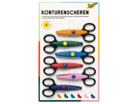 folia Set de ciseaux cranteurs, 6 pièces, assorti