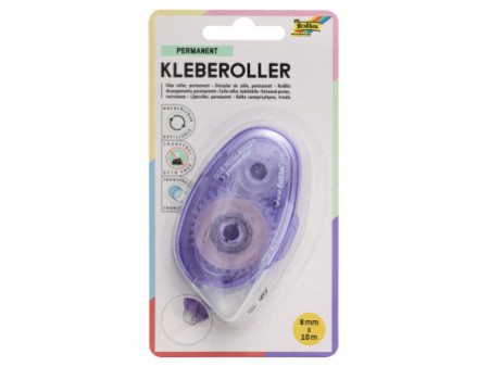 folia Roller de colle réutilisable, 8 mm x 10 m, permanent