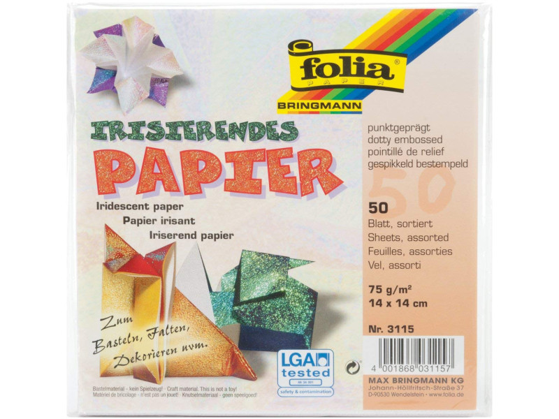 folia Feuille à plier Crispy Origami Paper, gaufrage points