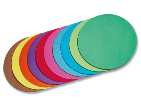folia Feuille à plier, rond, 120 mm, 500 feuilles, assorti