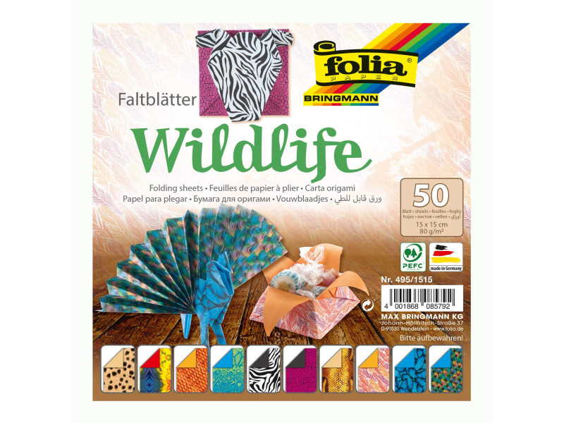 folia Feuille à plier 'DUO', 200 x 200 mm, 50 feuilles