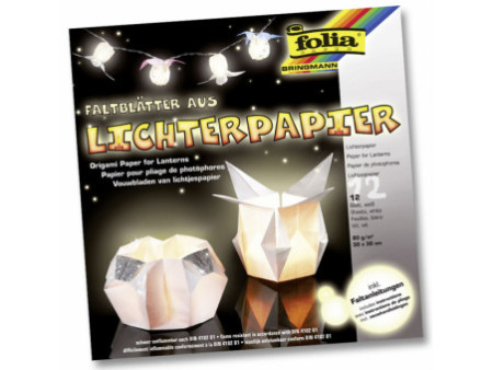 folia Papier origami pour photophore, 300 x 300 mm, blanc