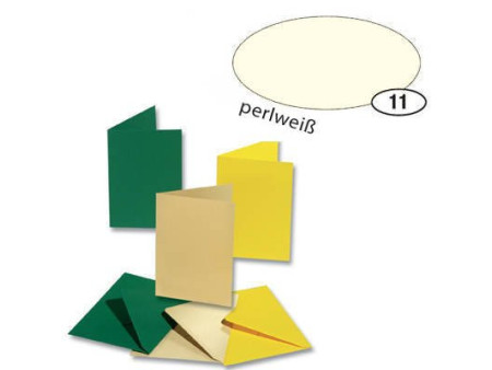 folia Kit de cartes pliantes, 105 x 150 mm, blanc perle