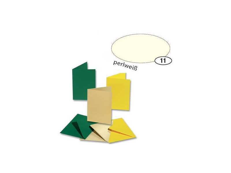 folia Kit de cartes pliantes, 105 x 150 mm, blanc perle