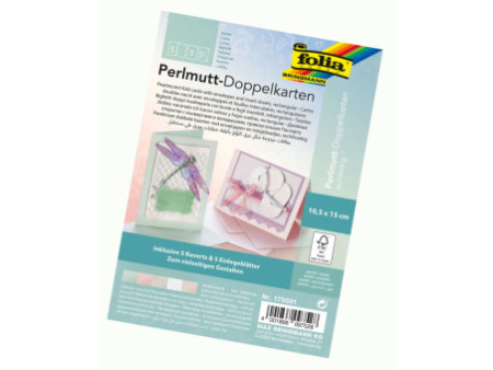 folia Kit de cartes pliantes, 105 x 150 mm, nacre pastel