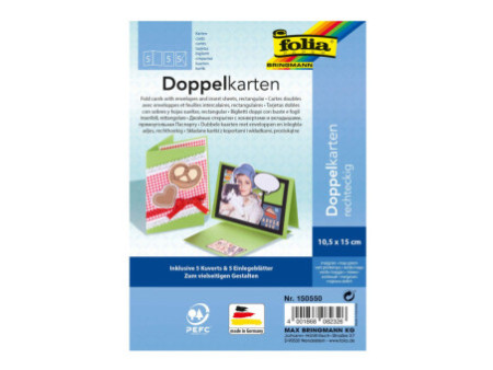 folia Kit de cartes pliantes, 105 x 150 mm, vert mai