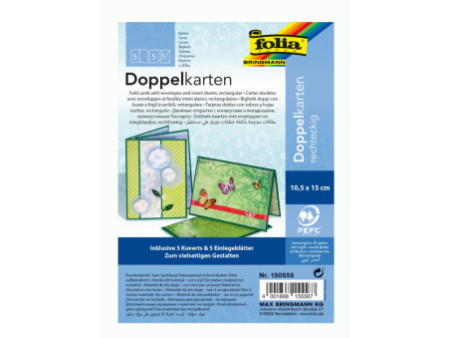 folia Kit de cartes pliantes, 105 x 150 mm, vert sapin