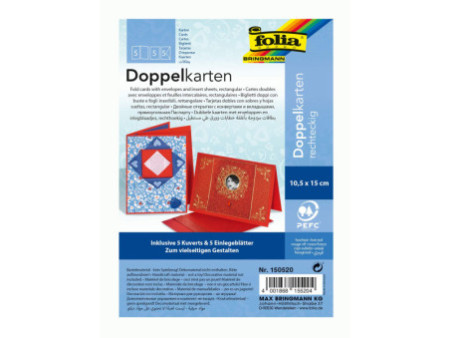 folia Kit de cartes pliantes, 105 x 150 mm, écarlate