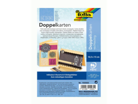folia Kit de cartes pliantes, 105 x 150 mm, or