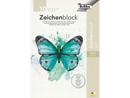 folia Bloc de dessin, 140 g/m2, A3, grainé, 10 feuilles