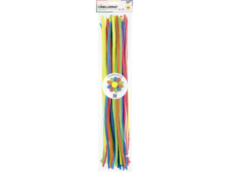 folia Fil chenille 'FLUO', longueur: 500 mm, assorti