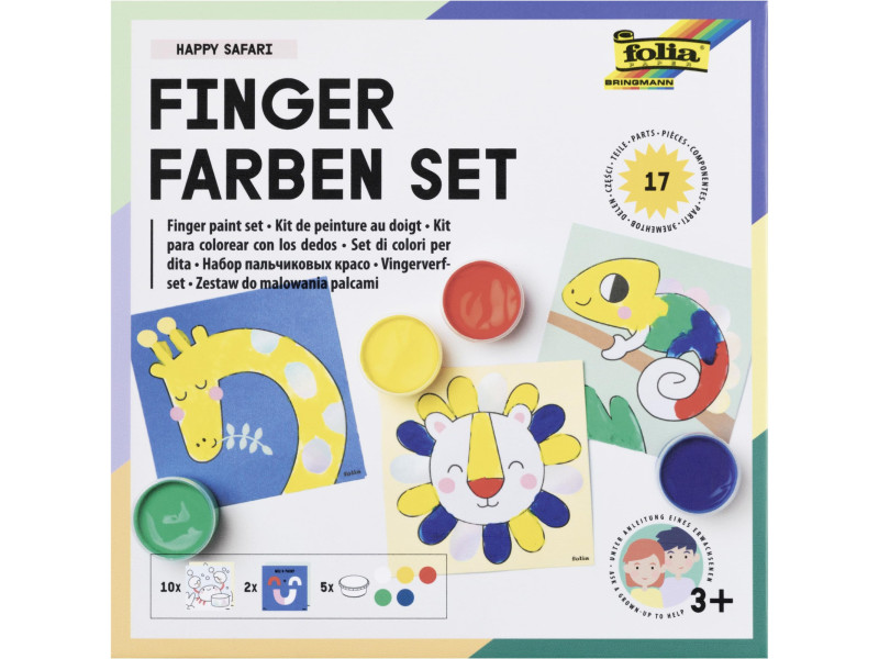 folia Kit de gouache aux doigts 'HAPPY SAFARI'