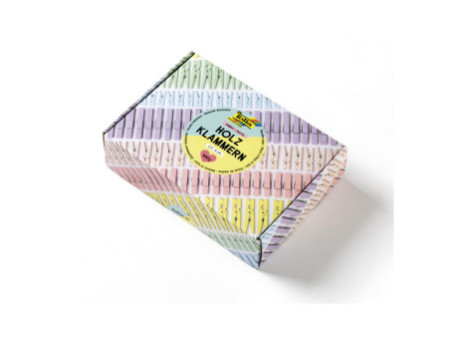 folia Mélange de pinces en bois PASTEL Jumbobox, 500 g