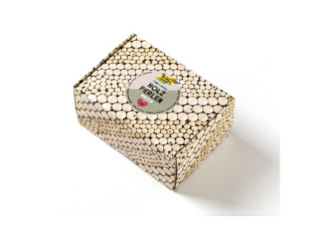folia Mélange de perles en bois NATURAL Jumbobox, 1 kg