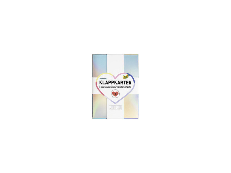 folia Kit de cartes pliantes, 105 x 150 mm, irisé