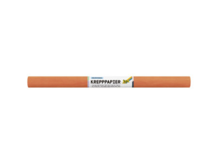 folia Rouleau de papier crépon, 500 mm x 2,5 m, orange clair