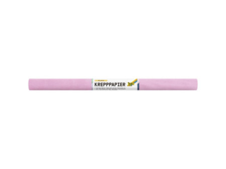 folia Rouleau de papier crépon, 500 mm x 2,5 m, rose pâle