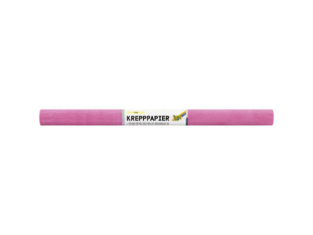 folia Rouleau de papier crépon, 500 mm x 2,5 m, rose