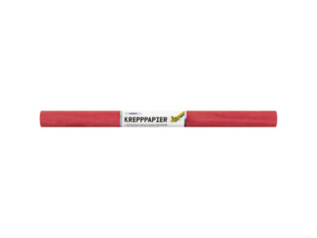 folia Rouleau de papier crépon, 500 mm x 2,5 m, rouge feu