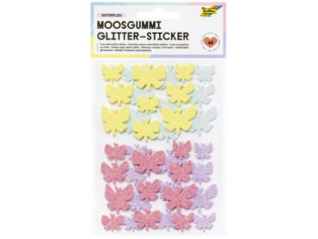 folia Sticker pailleté en caoutchouc mousse BUTTERFLIES
