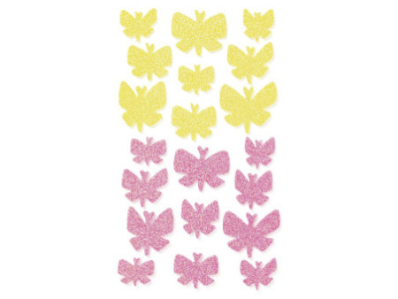 folia Sticker pailleté en caoutchouc mousse BUTTERFLIES