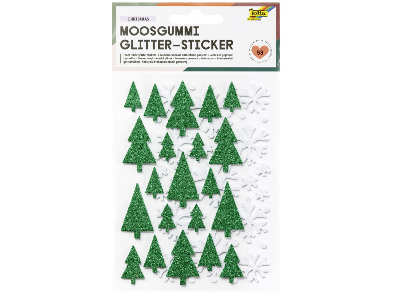 folia Sticker pailleté en caoutchouc mousse CHRISTMAS
