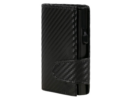 CLICKSAFE Porte-monnaie avec porte-cartes, simili cuir, noir
